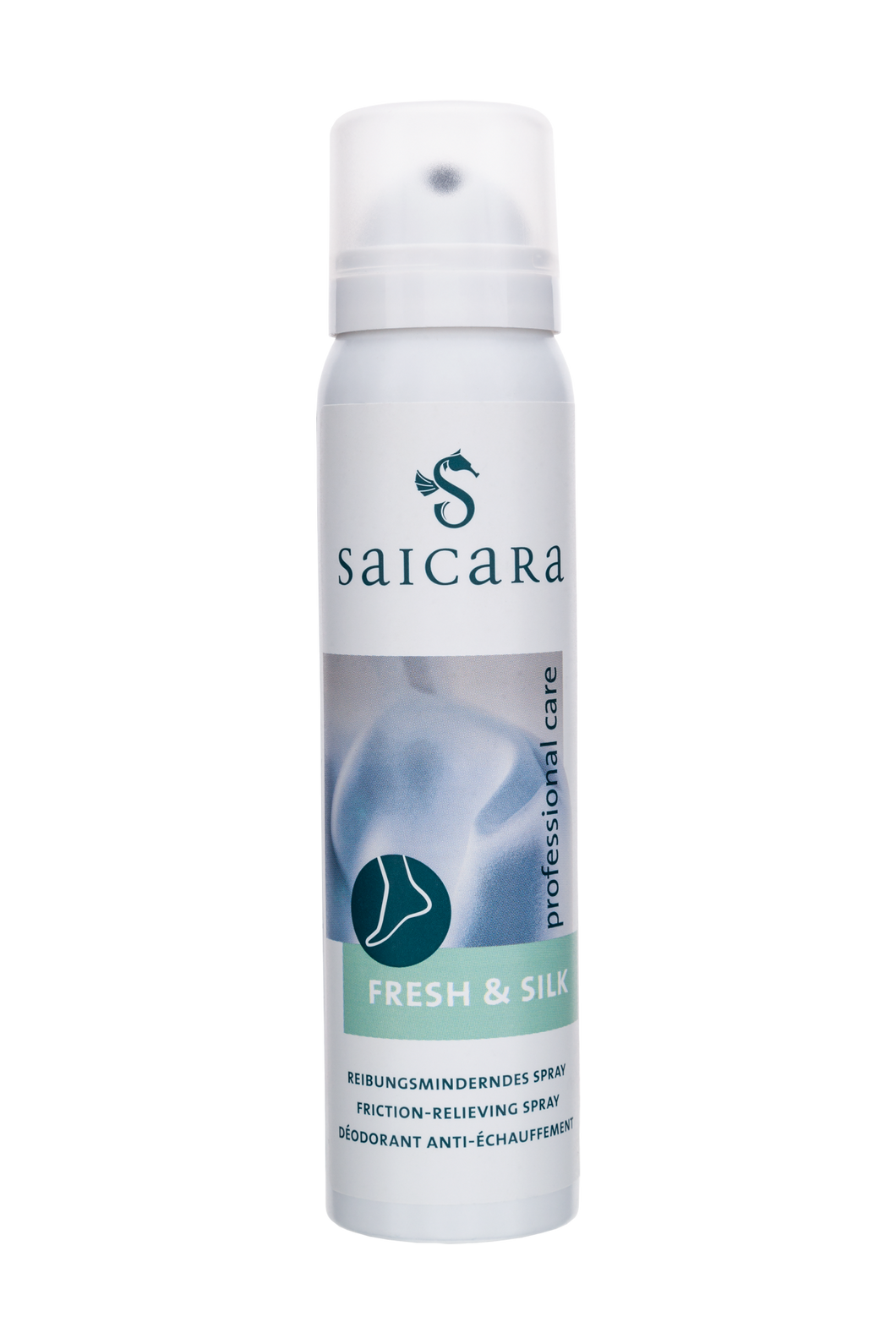 Antibakteriaalne deodorant higistavatele jalgadele SAICARA FRESH&SILK, mis on värskendav ja nahaseent ennetav. 100ml