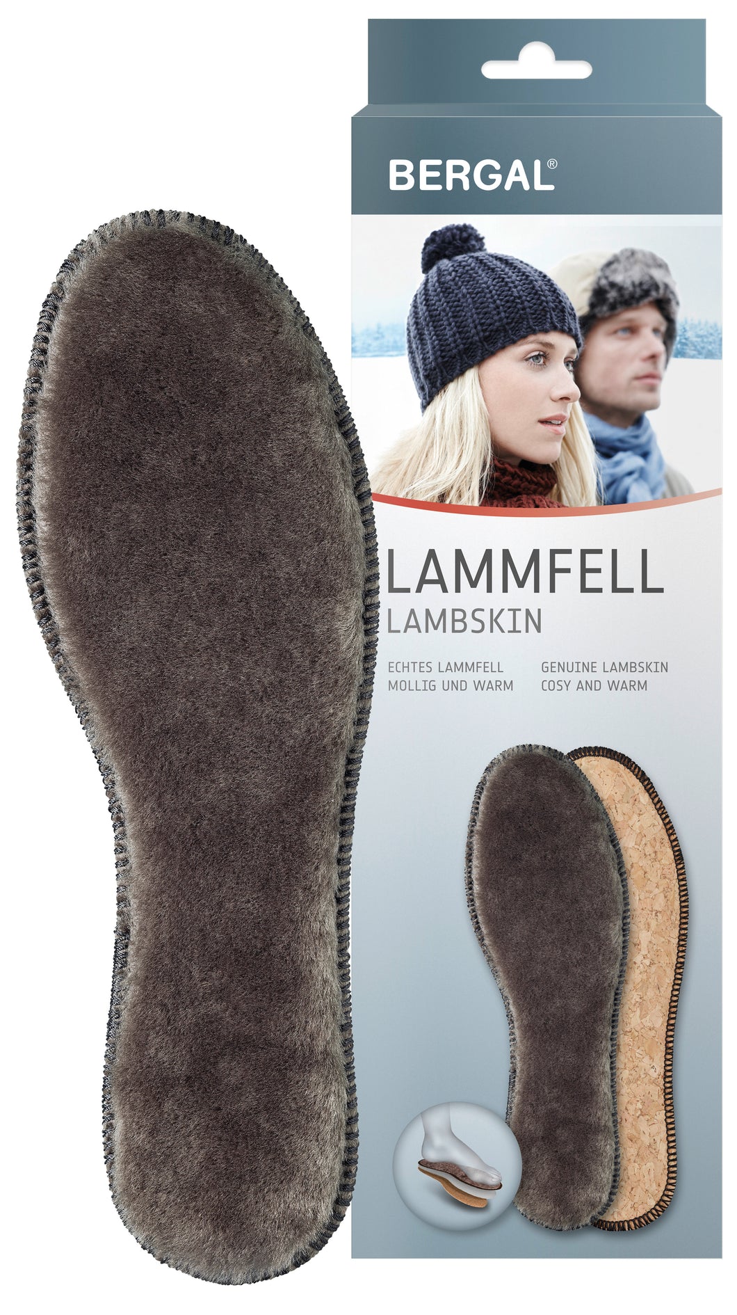 Стельки из овечьей шерсти Bergal Lambskin/Lambfell идеальное решение для зимней обуви! 1 пара