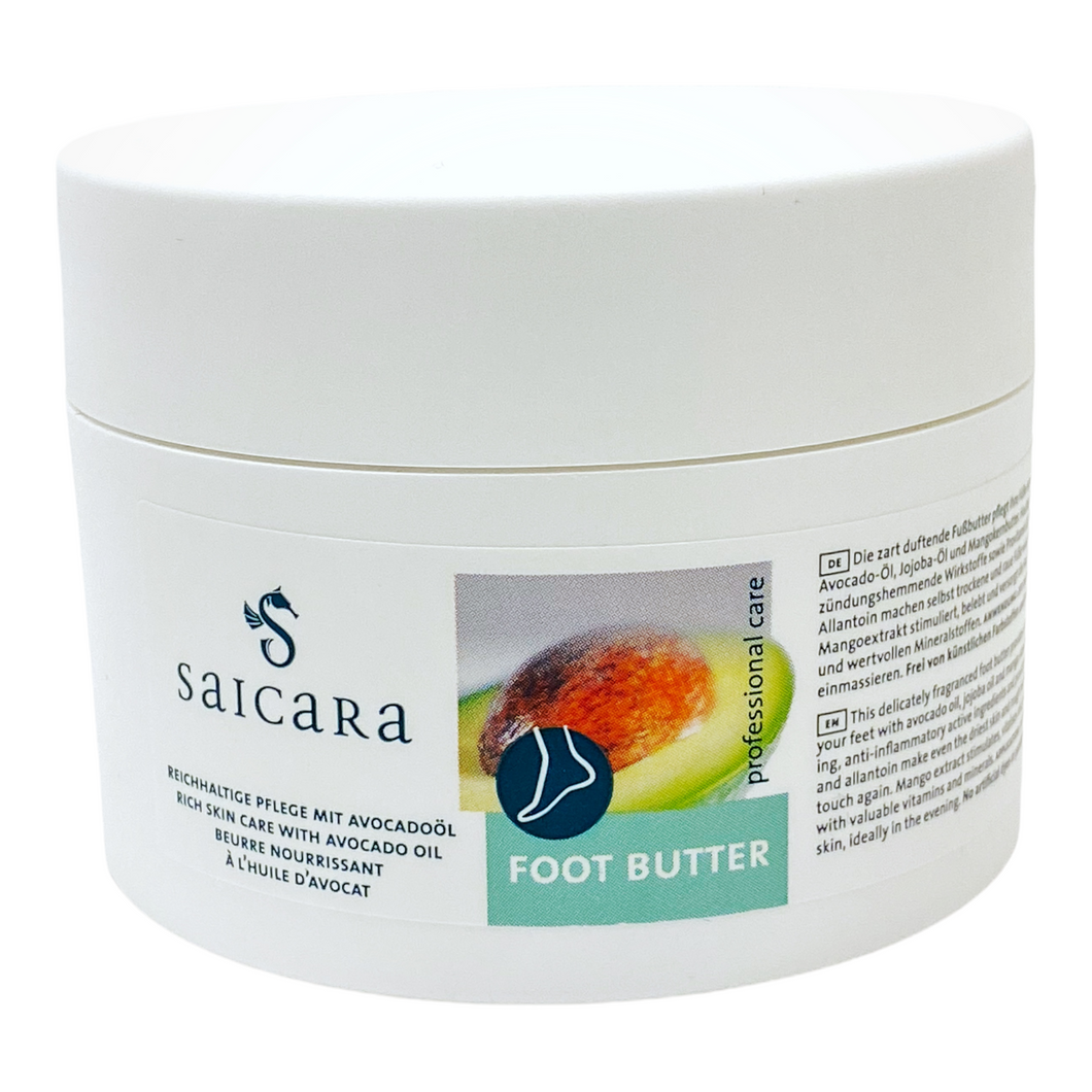  For very dry skin/ SAICARA FOOT BUTTER. With skin moisturizing and anti-inflammatory effect is a cream with mango seed oil. 150 ml