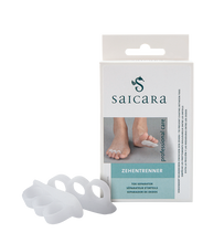 Load image into Gallery viewer, Toe separator, support and supporter SAICARA TOE SEPARATOR. Protects against corns, chafing and separates the toes from each other. 2 pcs in a package

