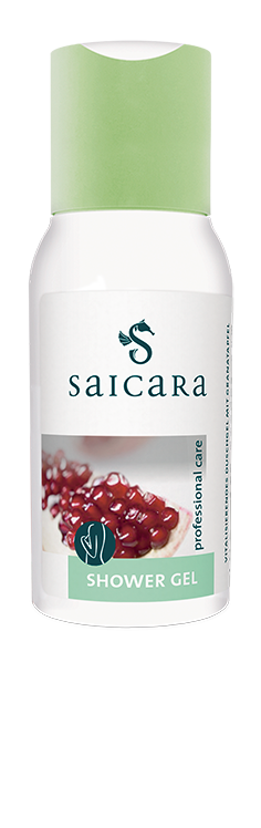 Oсвежающий гель SAICARA SHOWER GEL — для душа
 50 мл. с пантенолом и экстрактом плодов граната