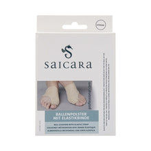 Load image into Gallery viewer, Protection and relief for the ball of the foot at the big toe. SAICARA BALL CUSION WITH ELASTIC STRAP. 2 pcs in a package
