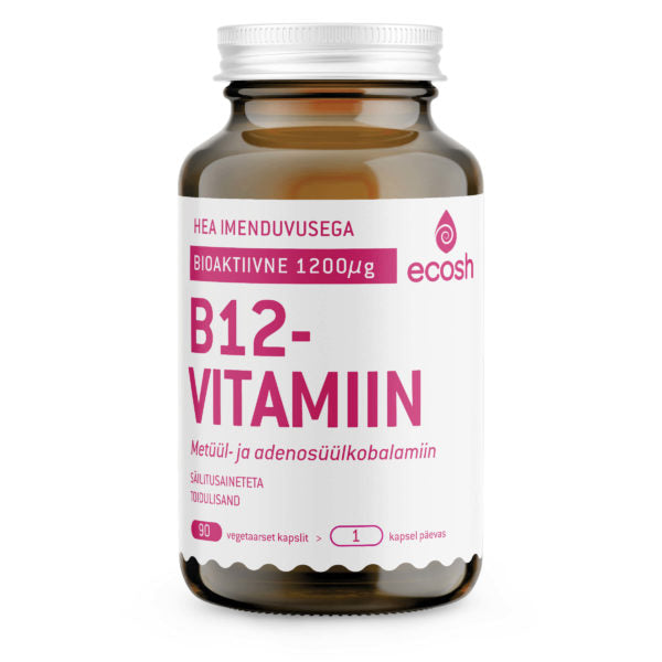 VITAMIIN B12 – Bioaktiivne, aitab kaasa normaalsele energiavahetusele, närvisüsteemi ja immuunsüsteemi normaalsele talitlusele ning homotsüsteiini normaalsele ainevahetusele.